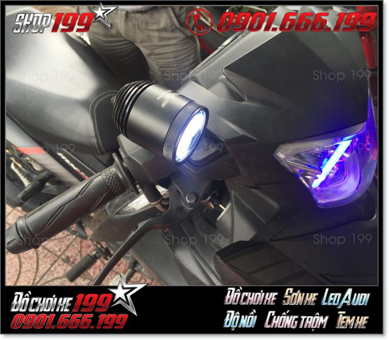 Hình ảnh: gắn đèn phượt L4 cho xe Honda Vision cực đẹp giá rẻ ở HCM