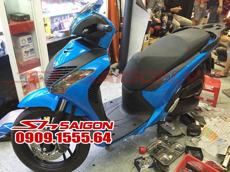 ĐỘ DÀN ÁO SH Ý 2010 MÀU XANH THIÊN THANH  CHO XE SH VIỆT NAM 2012 2013 2014 2015 2016 2017