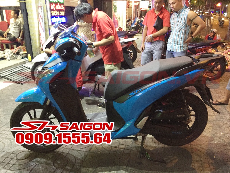 ĐỘ FULL DÀN ÁO SH Ý MÀU THIÊN THANH BÁ ĐẠO CHO XE SH VN 2016